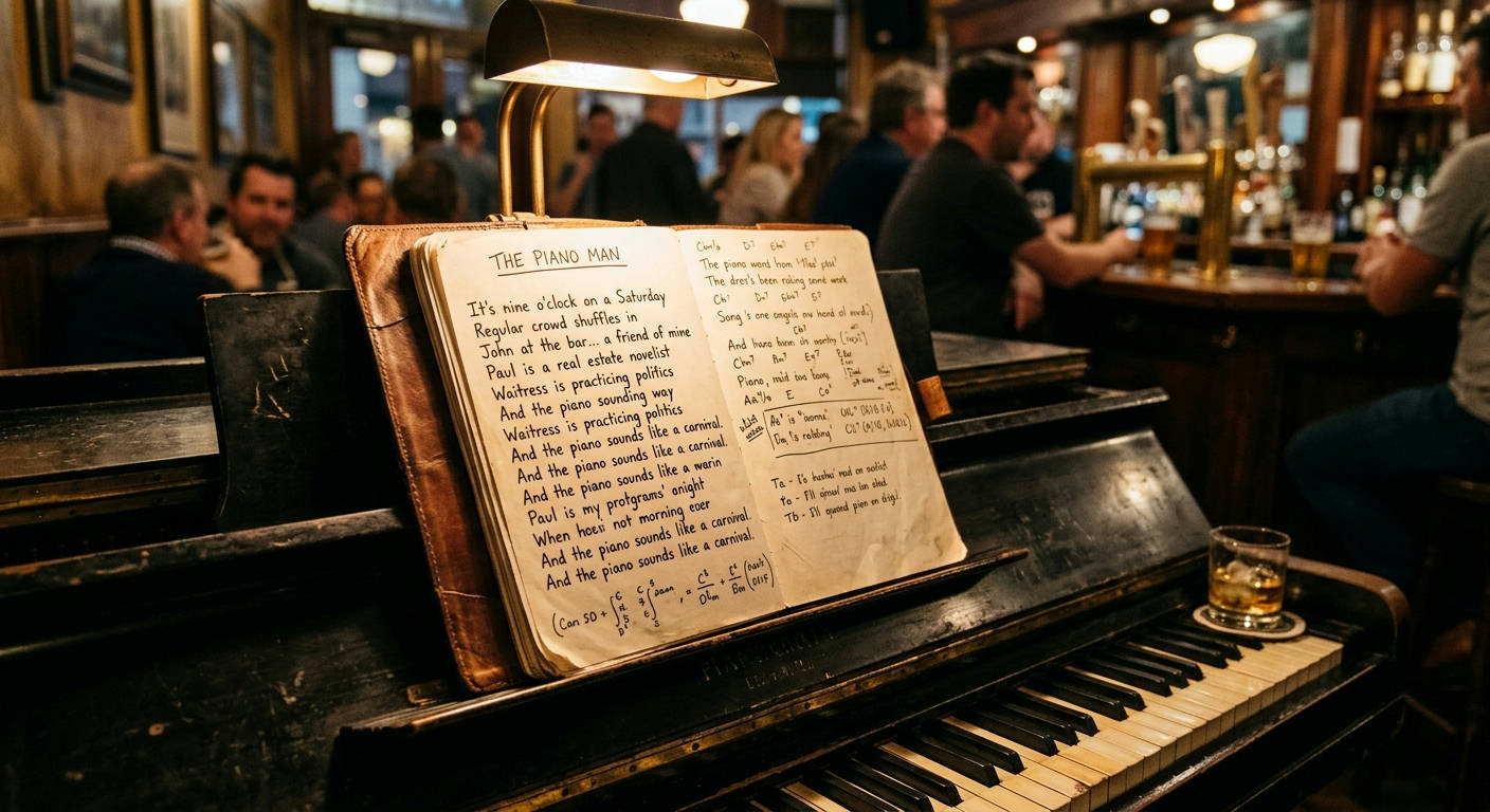 Billy Joel Piano Man lyrics image 1